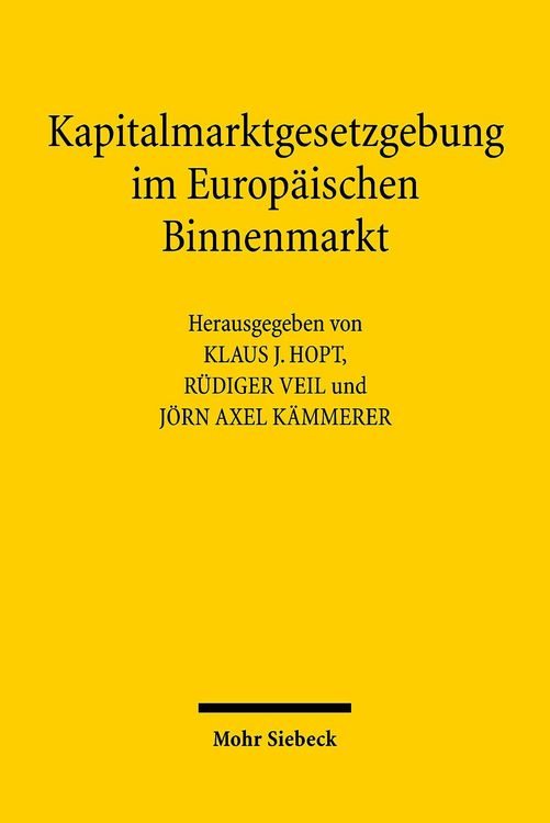 Produktbild: Kapitalmarktgesetzgebung im Europ&auml;ischen Binnenmarkt