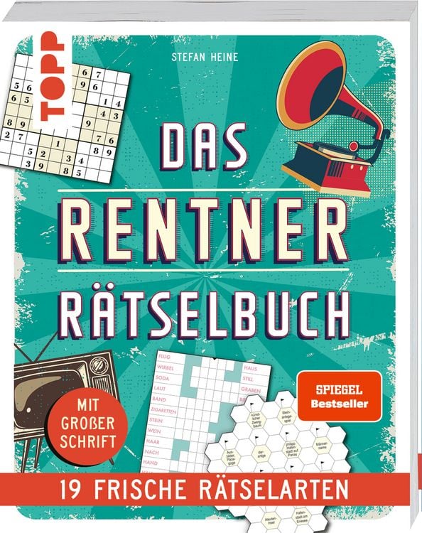 Produktbild: Das Rentner-R&auml;tselbuch &ndash; 19 frische R&auml;tselarten mit Nostalgie-Effekt.