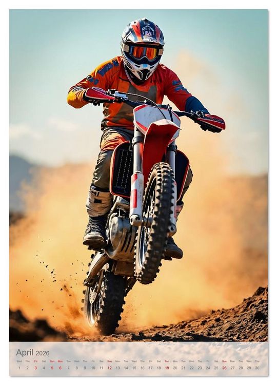 Produktbild: Born to Jump - Extreme motocross with adrenaline and dust (Wall Calendar 2026 DIN A4 portrait), CALVENDO 12 Month Wall Calendar