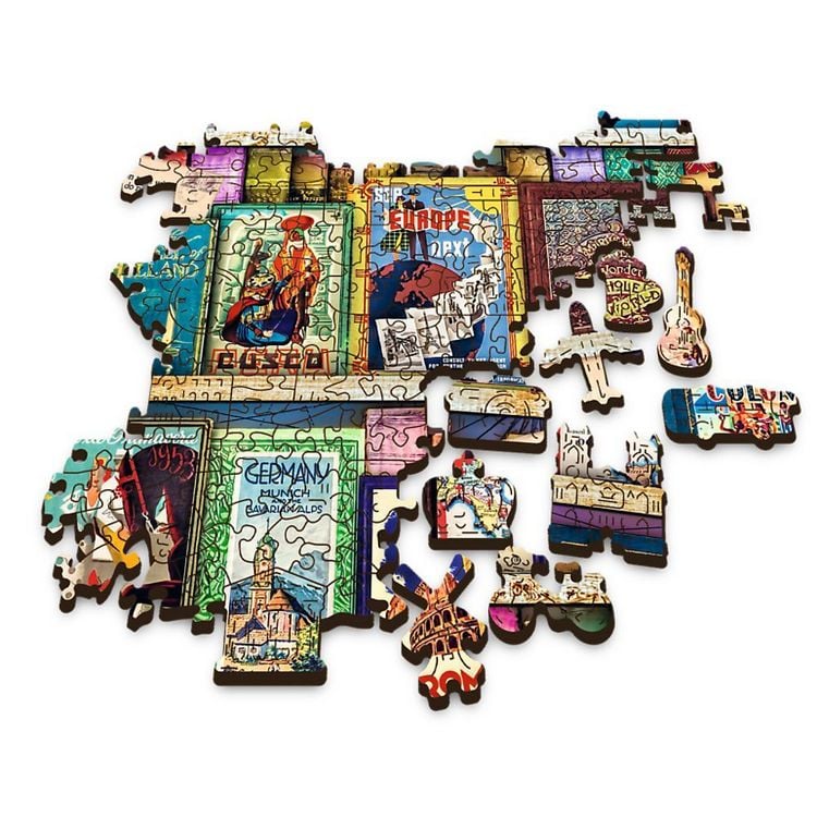 Produktbild: Holz Puzzle 1000 Weltreisef&uuml;hrer