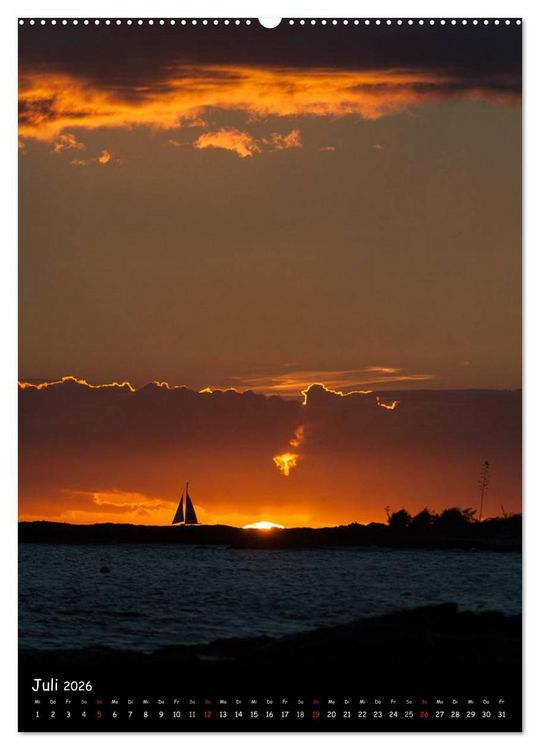 Produktbild: Hawaiian Sunsets (hochwertiger Premium Wandkalender 2026 DIN A2 hoch), Kunstdruck in Hochglanz
