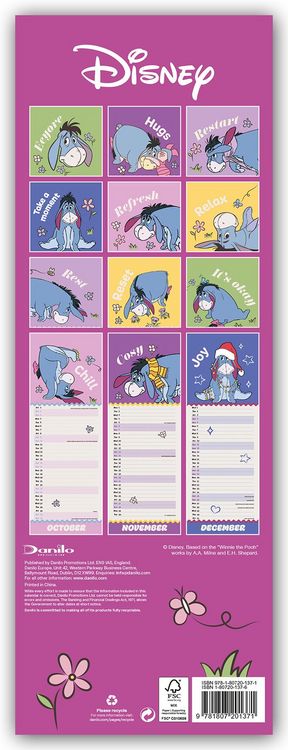 Produktbild: Disney Eeyore &ndash; Eeyore 2027 &ndash; Slimline-Kalender