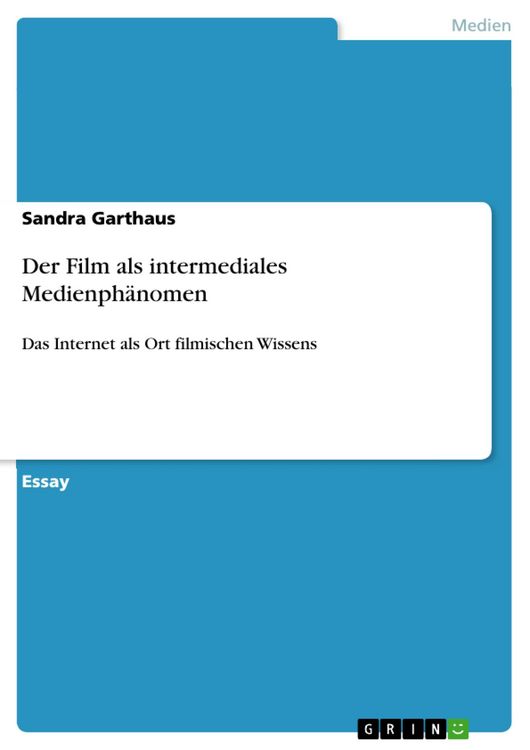 Produktbild: Der Film als intermediales Medienph&auml;nomen