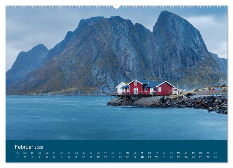 Produktbild: Berg, Land und Meer - Eine Reise durch die Landschaften (hochwertiger Premium Wandkalender 2026 DIN A2 quer), Kunstdruck in Hochglanz