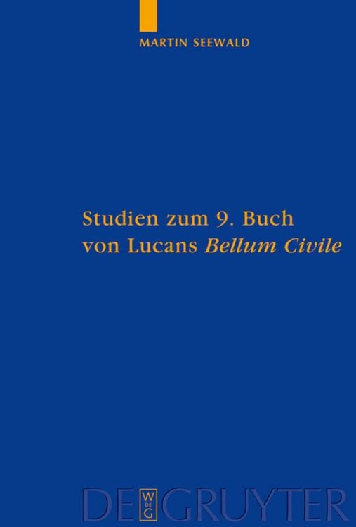 Produktbild: Studien zum 9. Buch von Lucans "Bellum Civile"