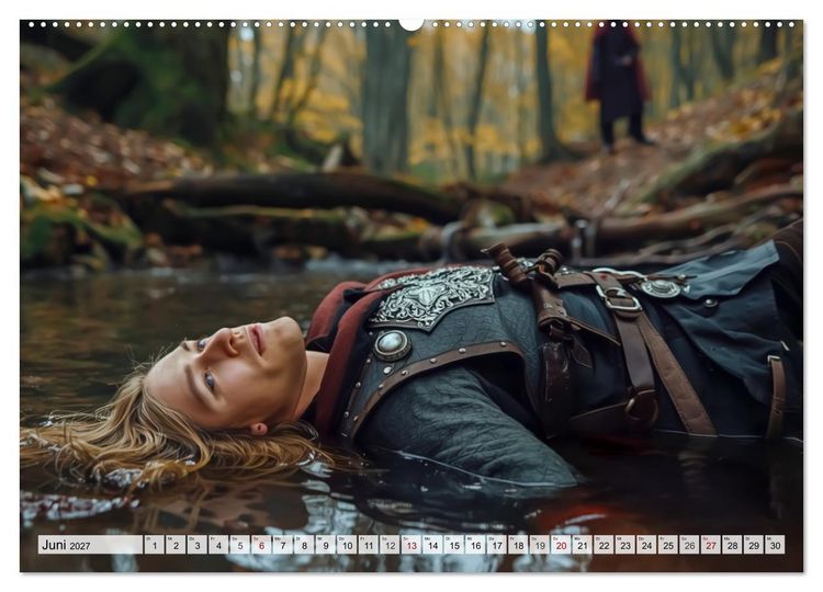 Produktbild: Germanische Mythen &ndash; Die Nibelungensage (hochwertiger Premium Wandkalender 2027 DIN A2 quer), Kunstdruck in Hochglanz