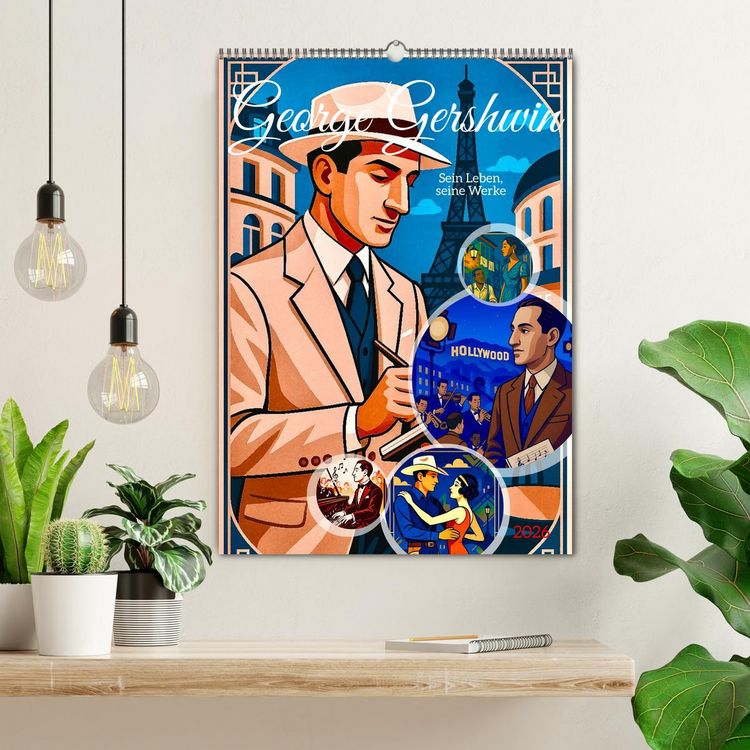 Produktbild: George Gershwin (Wandkalender 2026 DIN A2 hoch), CALVENDO Monatskalender
