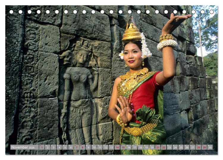 Produktbild: KAMBODSCHA - Im Reich der Khmer (Tischkalender 2026 DIN A5 quer), CALVENDO Monatskalender