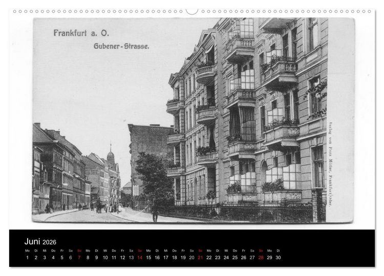 Produktbild: FFO-Geschichten. Historische Ansichtskarten aus Frankfurt (Oder) (hochwertiger Premium Wandkalender 2026 DIN A2 quer), Kunstdruck in Hochglanz