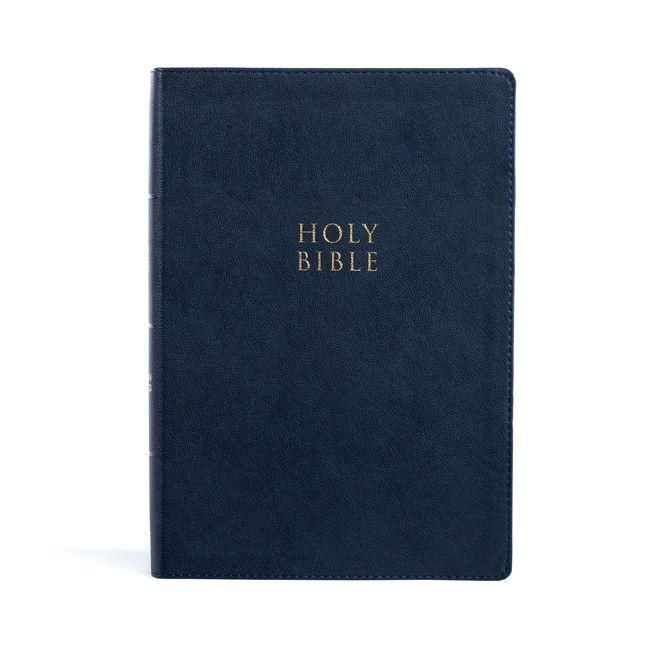 Produktbild: CSB Super Giant Print Reference Bible, Navy Leathertouch