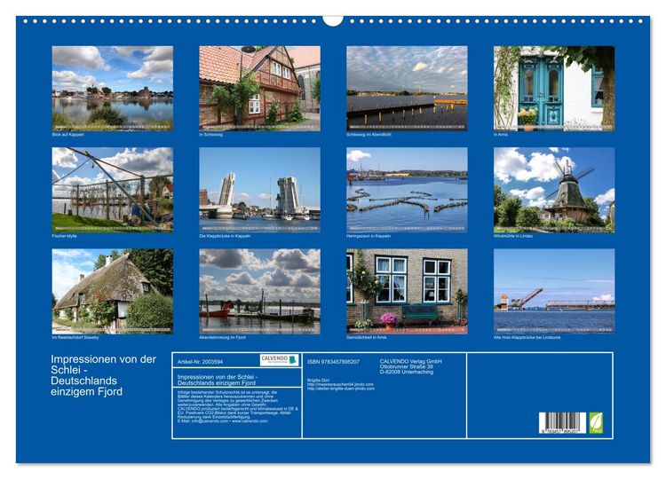 Produktbild: Impressionen von der Schlei - Deutschlands einzigem Fjord (Wandkalender 2026 DIN A2 quer), CALVENDO Monatskalender