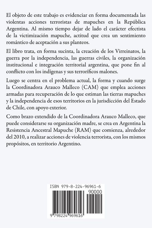 Produktbild: Terrorismo Mapuche en la Rep&uacute;blica Argentina