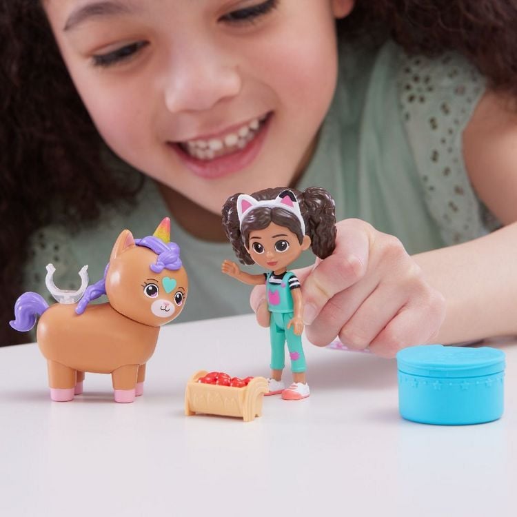Produktbild: Gabby s Dollhouse, Cat-tivity Set – Kittycorn Pferd - Set mit Gabby und Regenbogeneinhorn Kico