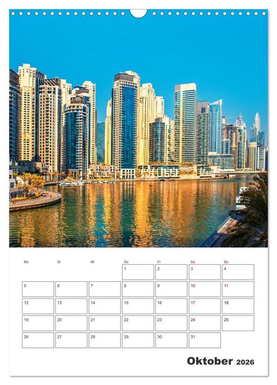Produktbild: Dubai - Urlaubsplaner (Wandkalender 2026 DIN A3 hoch), CALVENDO Monatskalender