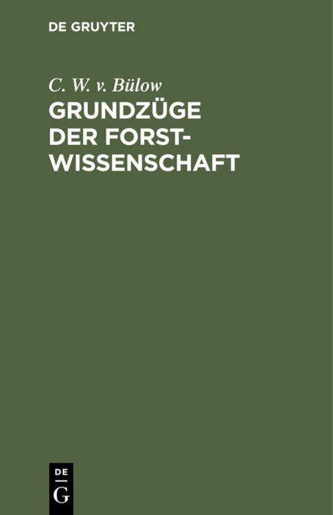 Produktbild: Grundz&uuml;ge der Forstwissenschaft