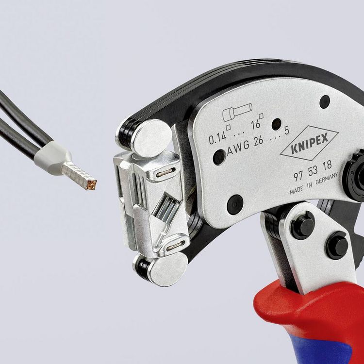 Produktbild: Knipex Twistor16 97 53 18 Crimpzange Aderendh&uuml;lsen 0.14 bis 16mm&sup2;