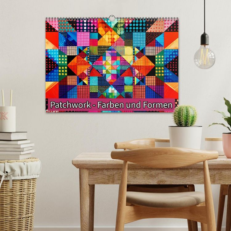 Produktbild: Patchwork - Farben und Formen (Wandkalender 2026 DIN A3 quer), CALVENDO Monatskalender