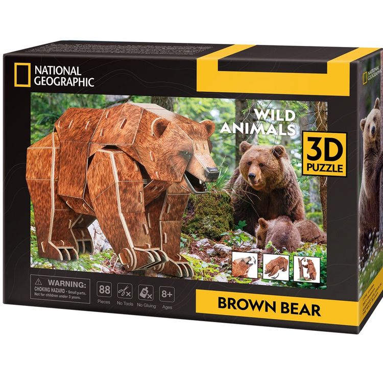 Produktbild: CUBICFUN - 3D Puzzle Braunb&auml;r 3D Puzzle 88 Teile