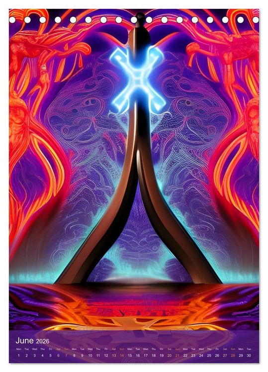 Produktbild: Prismatic Visions (Desk Calendar 2026 DIN A5 portrait), CALVENDO 12 Month DeskCalendar
