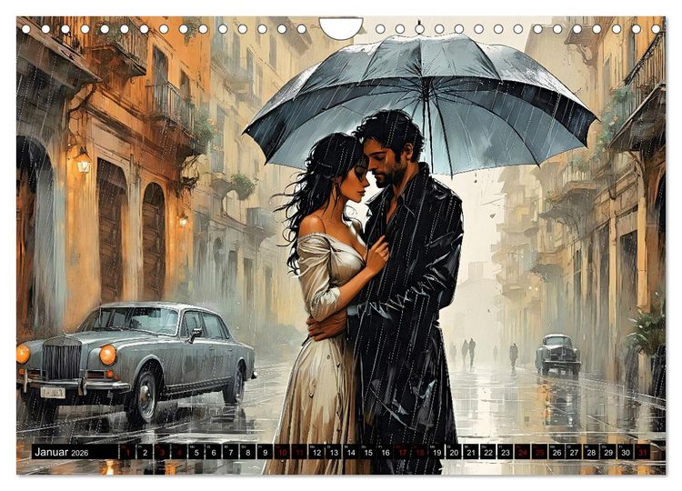 Produktbild: Nostalgische Romanzen - Liebe, Lust und Leidenschaft (Wandkalender 2026 DIN A4 quer), CALVENDO Monatskalender