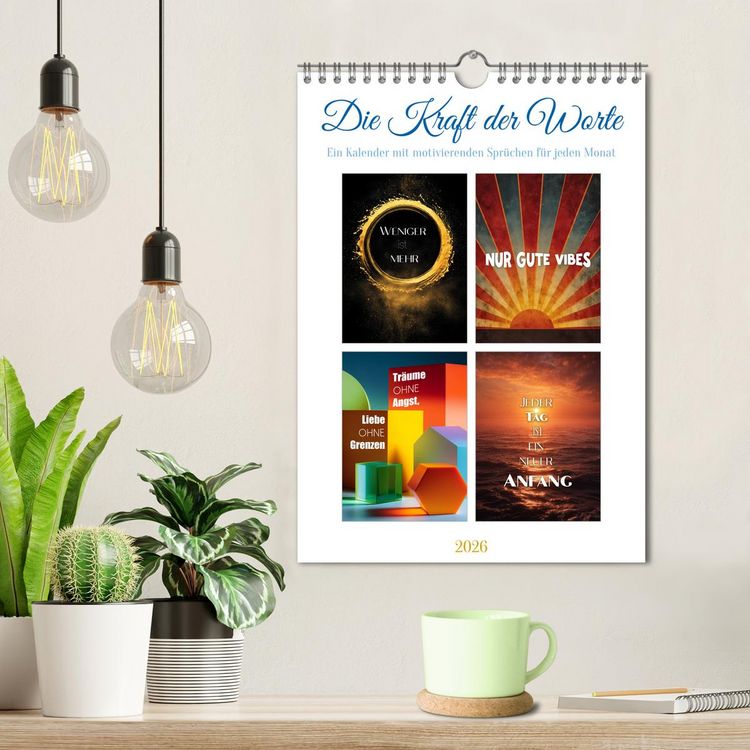 Produktbild: Die Kraft der Worte (Wandkalender 2026 DIN A4 hoch), CALVENDO Monatskalender