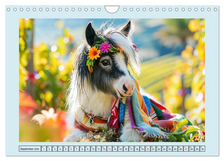 Produktbild: Pony-Parade. Stylisches Abenteuer auf kleinen Hufen (Wandkalender 2026 DIN A4 quer), CALVENDO Monatskalender