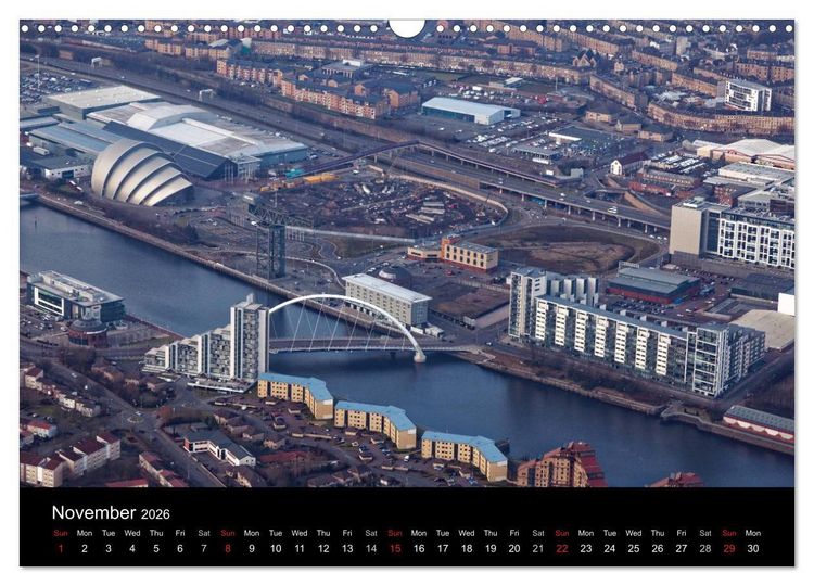 Produktbild: Glasgow from the Air (Wall Calendar 2026 DIN A3 landscape), CALVENDO 12 Month Wall Calendar