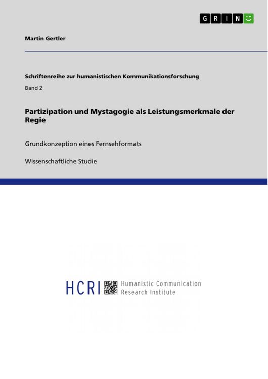 Produktbild: Partizipation und Mystagogie als Leistungsmerkmale der Regie