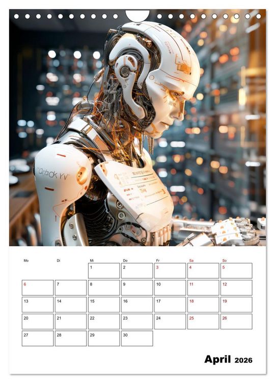 Produktbild: K&Uuml;NSTLICHE INTELLIGENZ Cooler Terminplaner (Wandkalender 2026 DIN A4 hoch), CALVENDO Monatskalender