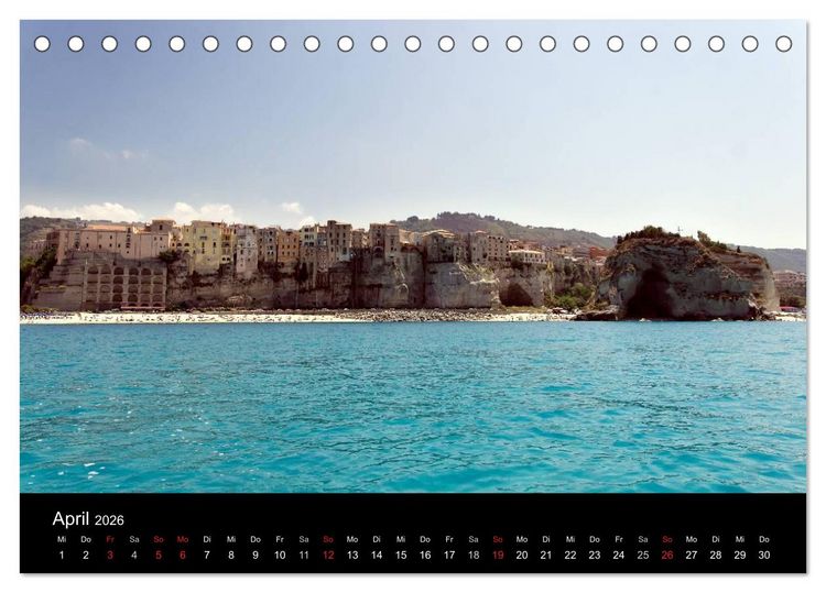 Produktbild: Kalabrien: Wo die Sonne Urlaub macht (Tischkalender 2026 DIN A5 quer), CALVENDO Monatskalender