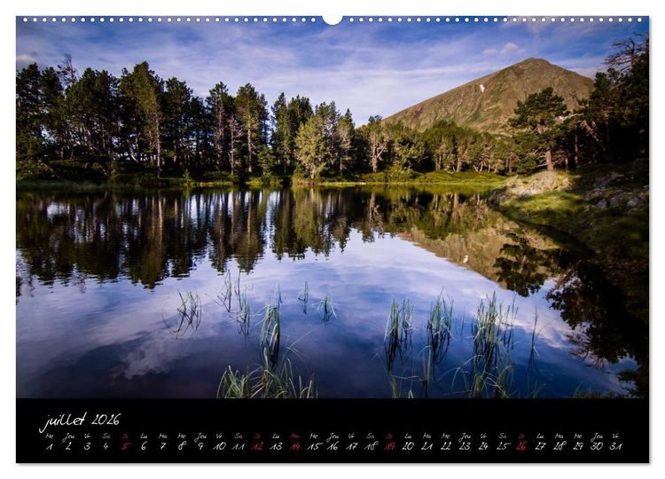 Produktbild: Miroirs des Pyr&eacute;n&eacute;es Catalanes (Calendrier mural 2026 DIN A2 vertical) calendrier de bureau