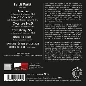 Produktbild: Emilie Mayer: Piano Concerto - Symphony No. 1 - Ov