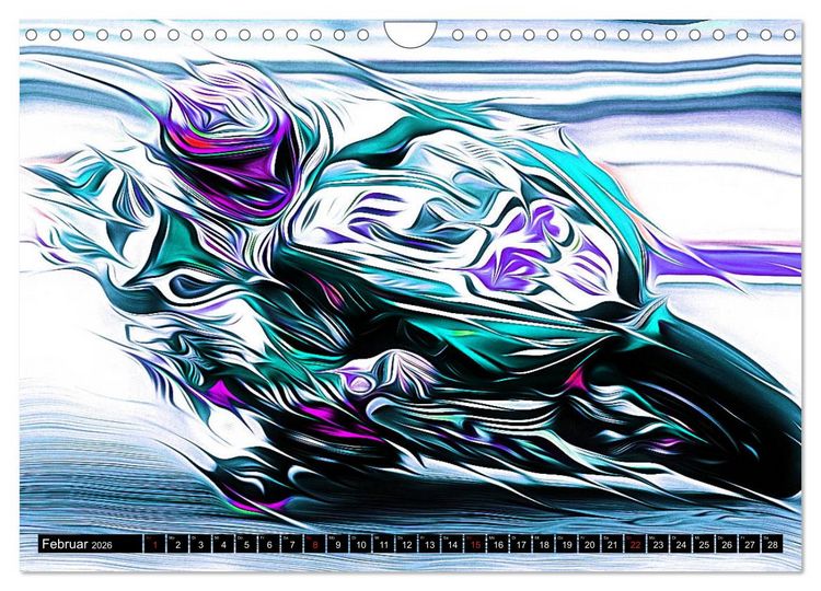 Produktbild: Fullspeed on two Wheels (Wandkalender 2026 DIN A4 quer), CALVENDO Monatskalender