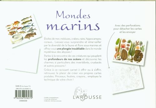 Produktbild: Mondes marins : cartes postales &agrave; colorier