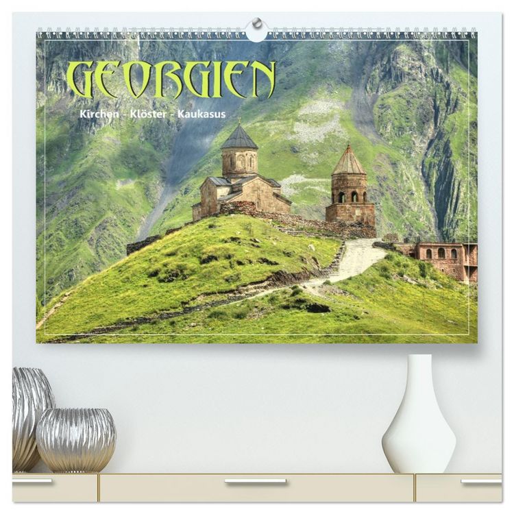 Produktbild: Georgien - Kirchen Kl&ouml;ster Kaukasus (hochwertiger Premium Wandkalender 2026 DIN A2 quer), Kunstdruck in Hochglanz