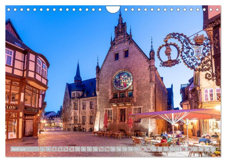 Produktbild: Quedlinburg - 1000 Jahre Geschichte im Harz (Wandkalender 2026 DIN A4 quer), CALVENDO Monatskalender