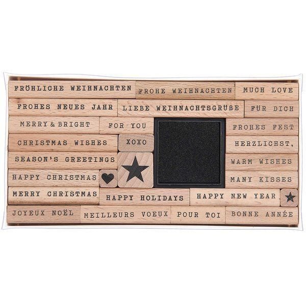 Produktbild: Stempelset Merry Christmas, Typewriter 100%, 26 Stempel