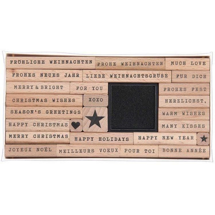 Produktbild: Stempelset Merry Christmas, Typewriter, 26 Stempel