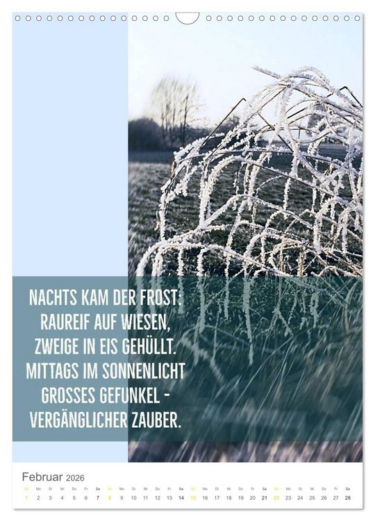 Produktbild: Tagesfarben - Poesie in Wort und Bild (Wandkalender 2026 DIN A3 hoch), CALVENDO Monatskalender