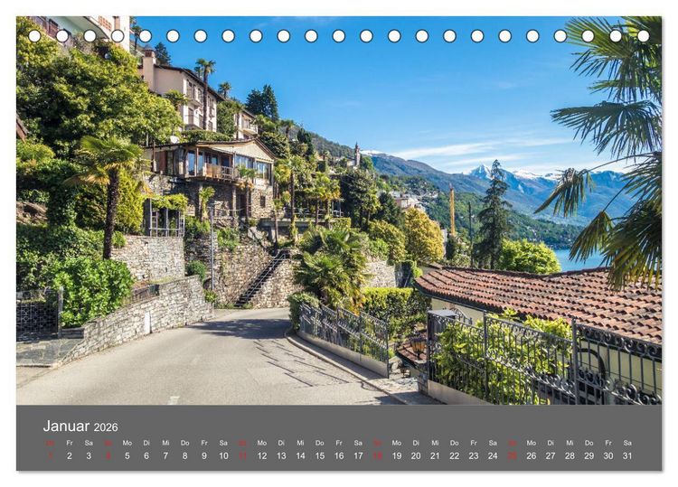 Produktbild: Tessin, zwischen Lago Maggiore und Lugano (Tischkalender 2026 DIN A5 quer), CALVENDO Monatskalender