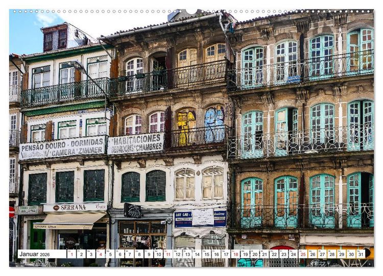 Produktbild: Porto - Charme am Douro (Wandkalender 2026 DIN A2 quer), CALVENDO Monatskalender