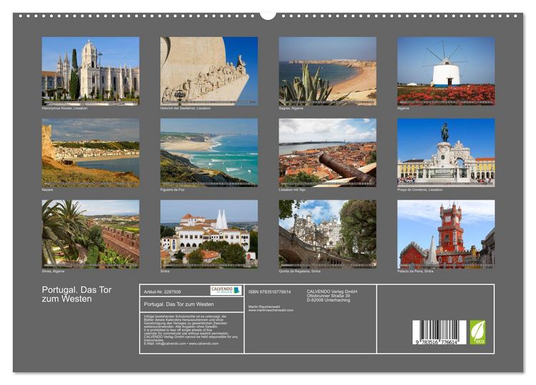 Produktbild: Portugal. Das Tor zum Westen (hochwertiger Premium Wandkalender 2027 DIN A2 quer), Kunstdruck in Hochglanz