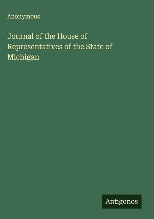 Produktbild: Journal of the House of Representatives of the State of Michigan