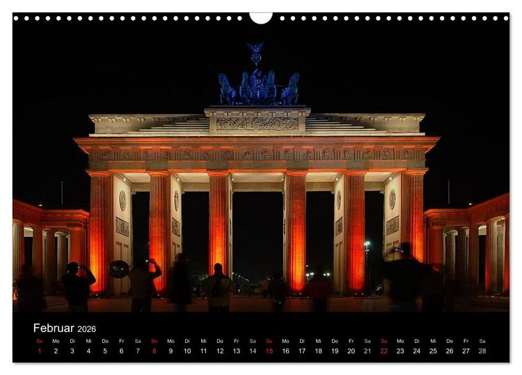 Produktbild: Berlin bei Nacht (Wandkalender 2026 DIN A3 quer), CALVENDO Monatskalender