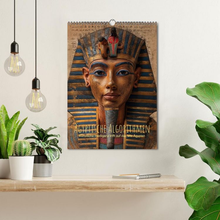 Produktbild: &Auml;gyptische Algorithmen - K&uuml;nstliche Intelligenz trifft auf das alte &Auml;gypten (Wandkalender 2026 DIN A3 hoch), CALVENDO Monatskalender