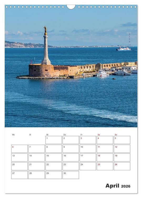 Produktbild: Messina - Reiseplaner (Wandkalender 2026 DIN A3 hoch), CALVENDO Monatskalender