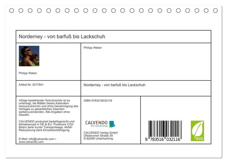Produktbild: Norderney - von barfu&szlig; bis Lackschuh (Tischkalender 2026 DIN A5 quer), CALVENDO Monatskalender