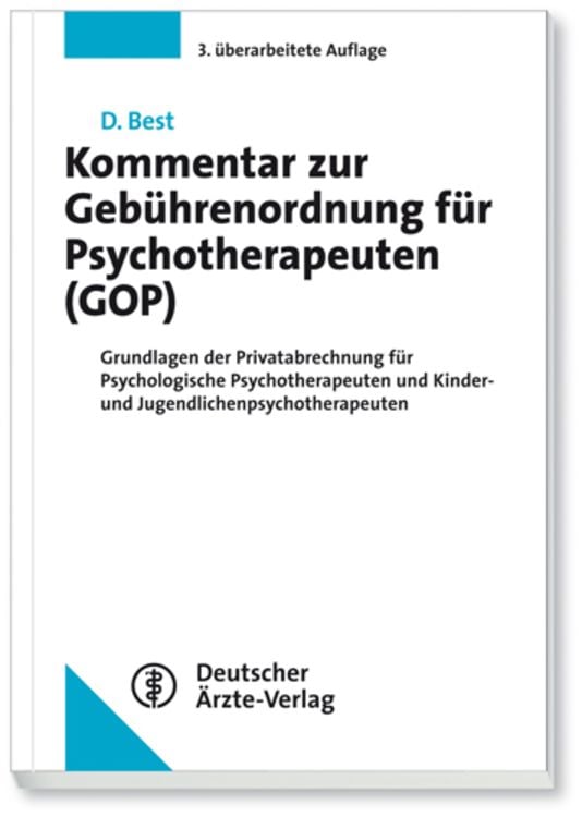 Produktbild: Kommentar zur Geb&uuml;hrenordnung f&uuml;r Psychotherapeuten (GOP)