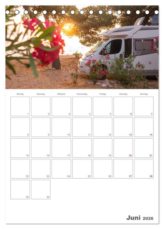 Produktbild: Vanlife Jahresplaner (Tischkalender 2026 DIN A5 hoch), CALVENDO Monatskalender