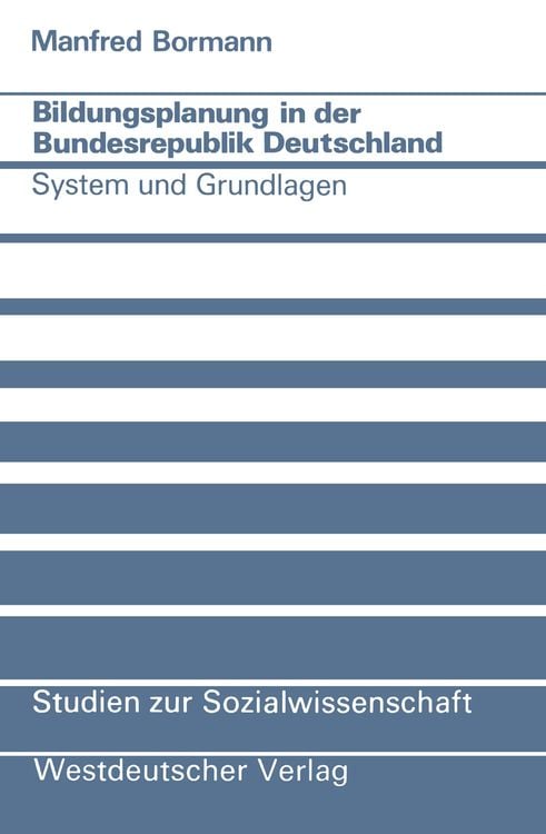 Produktbild: Bildungsplanung in der Bundesrepublik Deutschland